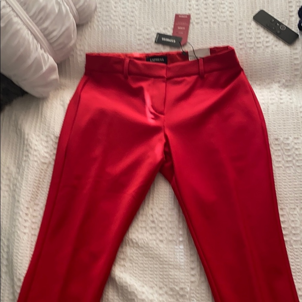 Red Skinny Mid Rise Pant 8L